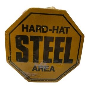 Vintage Hard-Hat Steel Area Bar Coasters – Sealed Pack Heublein Novelty Octagon